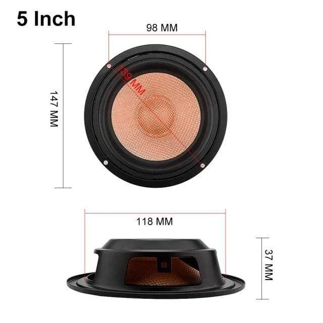 AIYIMA 2Pcs 6.5 Zoll Lautsprecher Treiber Woofer Radiator Bass Passiv DIY Lautsprecher Reparatursatz Zubehör Teile Soundsystem