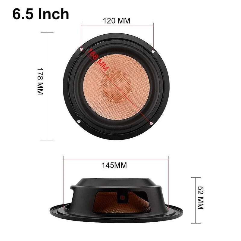 AIYIMA 2Pcs 6.5 Zoll Lautsprecher Treiber Woofer Radiator Bass Passiv DIY Lautsprecher Reparatursatz Zubehör Teile Soundsystem