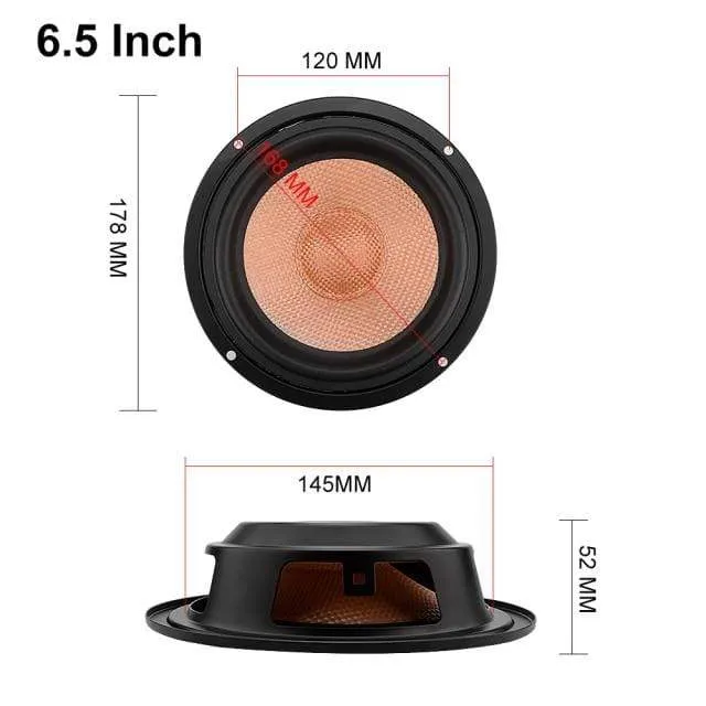 AIYIMA 2Pcs 6.5 Zoll Lautsprecher Treiber Woofer Radiator Bass Passiv DIY Lautsprecher Reparatursatz Zubehör Teile Soundsystem