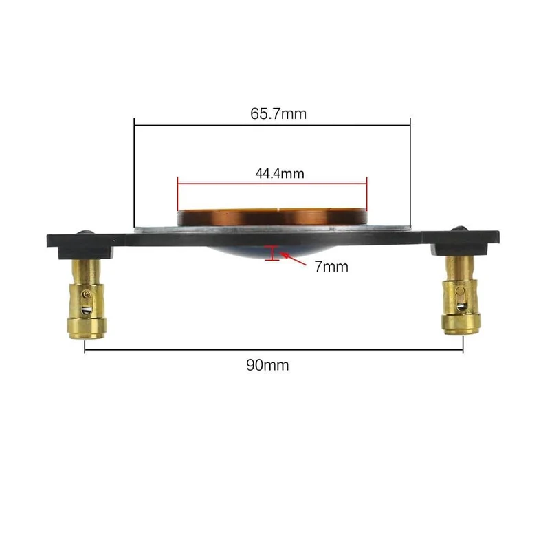 GHXAMP 44.4 MM Schwingspule Blauer Film 44 Kern Horn Hochtöner Treiber Membran Höhenlautsprecher Reparatur DIY 8OHM 70-250W High-End 2PCS