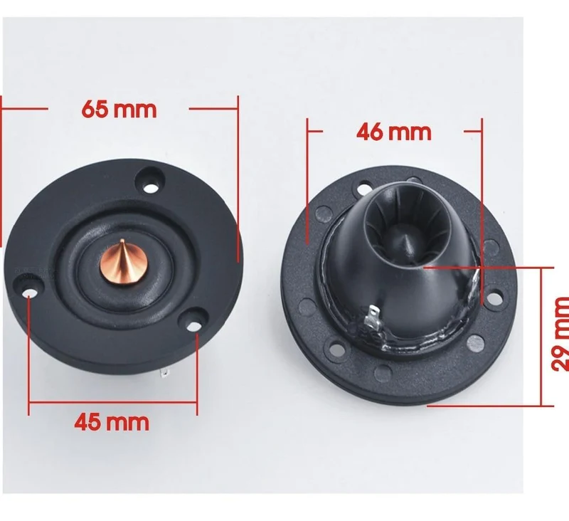 2 PC Sounderlink HiFi Seide Soft Dome Lautsprecher Treibereinheit Hochtöner DIY Bookself Sofa Auto 2 Zoll 65MM 4Ohm 30W
