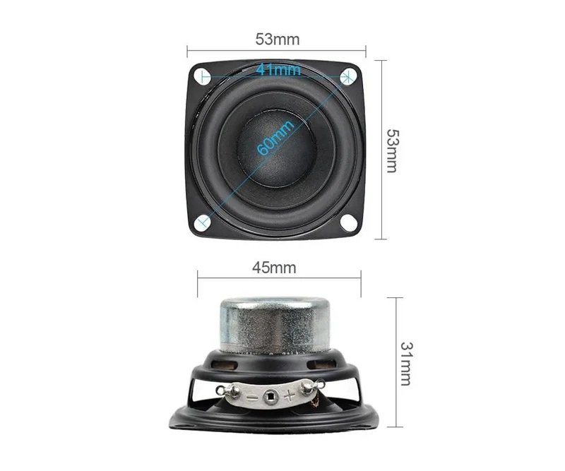 AIYIMA 2Pcs 2 Zoll Tragbare Vollständige Palette Lautsprecher Fahrer 4Ohm 10W 20Core Audio Neodym Magnet Lautsprecher Spalte für Home DIY