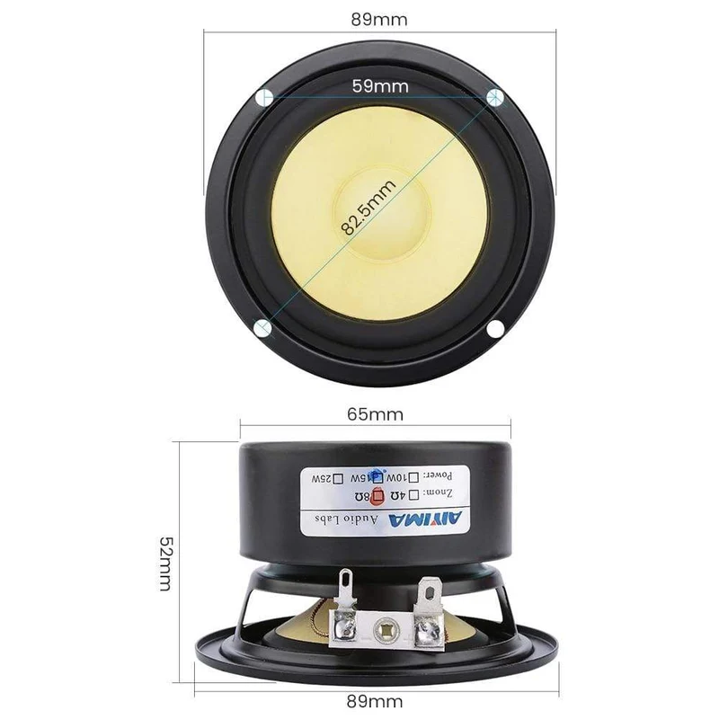 AIYIMA 3 Zoll Full Range Lautsprecher Treiber 4 8 Ohm 15W Sound Musik Lautsprecher Einheiten DIY Bücherregal Altavoz Amp Heimkino 2 Stück
