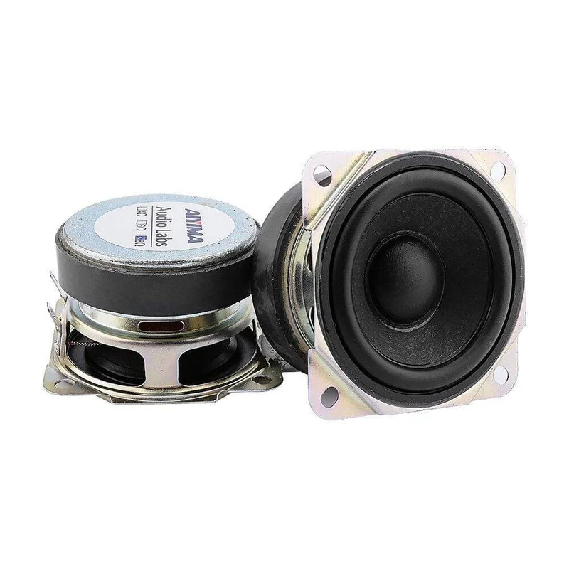 AIYIMA 2Pcs 2.5 Zoll Breitbandlautsprecher Einheiten 8 Ohm 10W Sound Lautsprecher Fahrer 66MM Gummi Rand Lautsprecher DIY Heimkino
