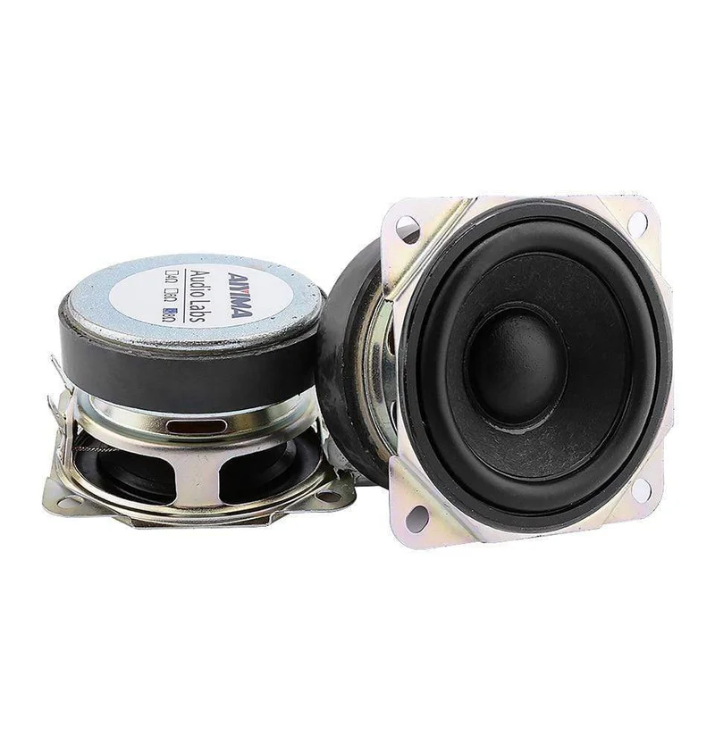 AIYIMA 2Pcs 2.5 Zoll Breitbandlautsprecher Einheiten 8 Ohm 10W Sound Lautsprecher Fahrer 66MM Gummi Rand Lautsprecher DIY Heimkino