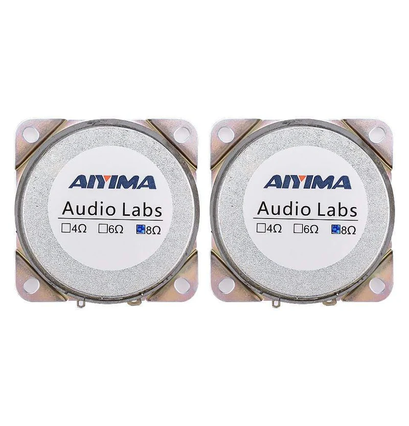 AIYIMA 2Pcs 2.5 Zoll Breitbandlautsprecher Einheiten 8 Ohm 10W Sound Lautsprecher Fahrer 66MM Gummi Rand Lautsprecher DIY Heimkino