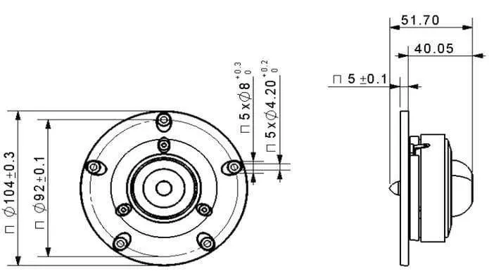 2 Stück Original Vifa DX25TG09-04/XT25TG30-04 4'' Hifi Home/Car Audio DIY Schwarz Membran Hochtöner Lautsprecher Treibereinheit 4ohm/100W