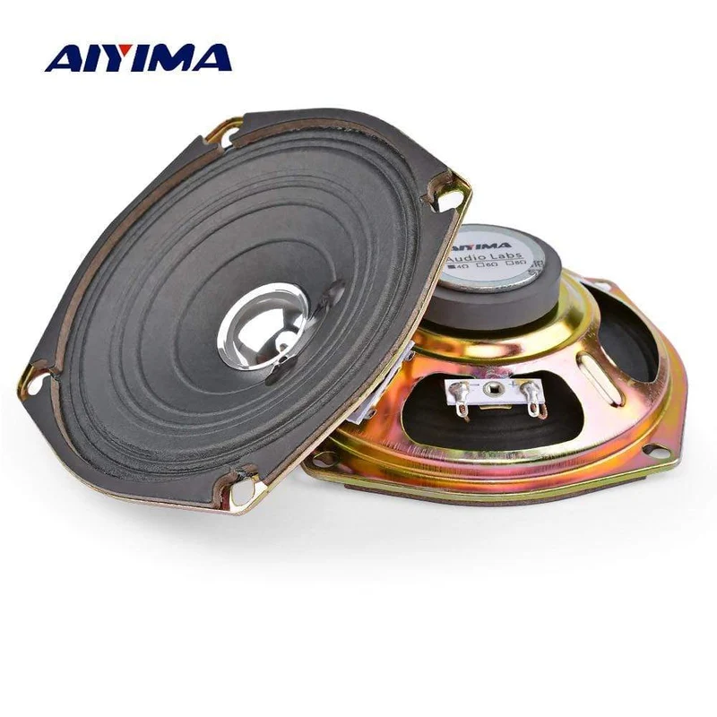 AIYIMA 2Pcs 5 Zoll Audio Lautsprecher Treiber 4 8 Ohm 5W Full Range Sound Lautsprecher Papierrand Lautsprecher DIY Verstärker Heimkino