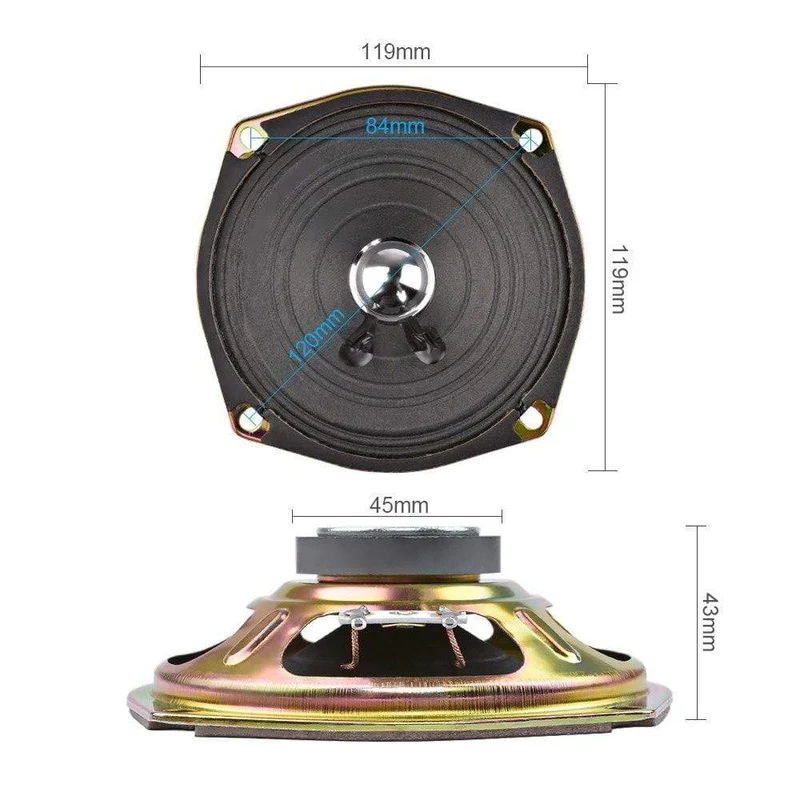 AIYIMA 2Pcs 5 Zoll Audio Lautsprecher Treiber 4 8 Ohm 5W Full Range Sound Lautsprecher Papierrand Lautsprecher DIY Verstärker Heimkino