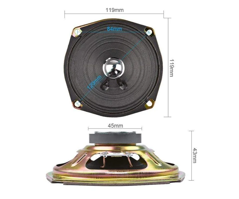 AIYIMA 2Pcs 5 Zoll Audio Lautsprecher Treiber 4 8 Ohm 5W Full Range Sound Lautsprecher Papierrand Lautsprecher DIY Verstärker Heimkino