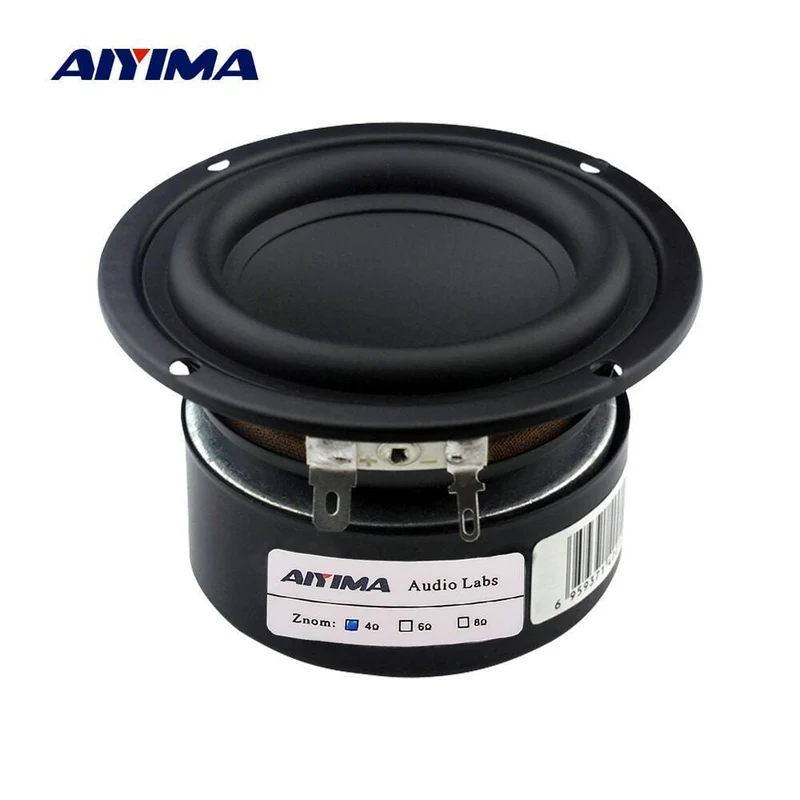 AIYIMA 2Pcs 3 Zoll Subwoofer Audio Lautsprecher Fahrer 4 8 Ohm 25W Tragbare Hifi Stereo Lautsprecher Woofer Lautsprecher horn
