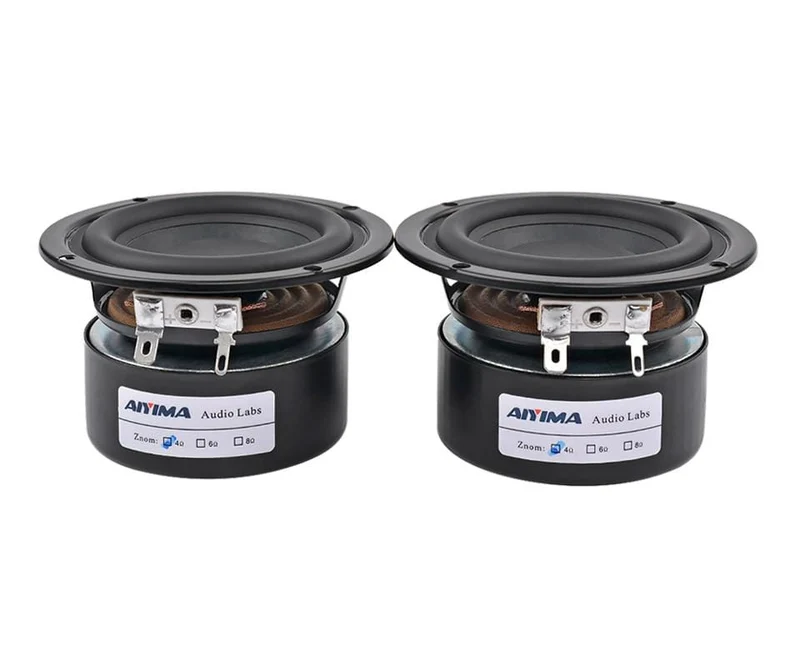 AIYIMA 2Pcs 3 Zoll Subwoofer Audio Lautsprecher Fahrer 4 8 Ohm 25W Tragbare Hifi Stereo Lautsprecher Woofer Lautsprecher horn