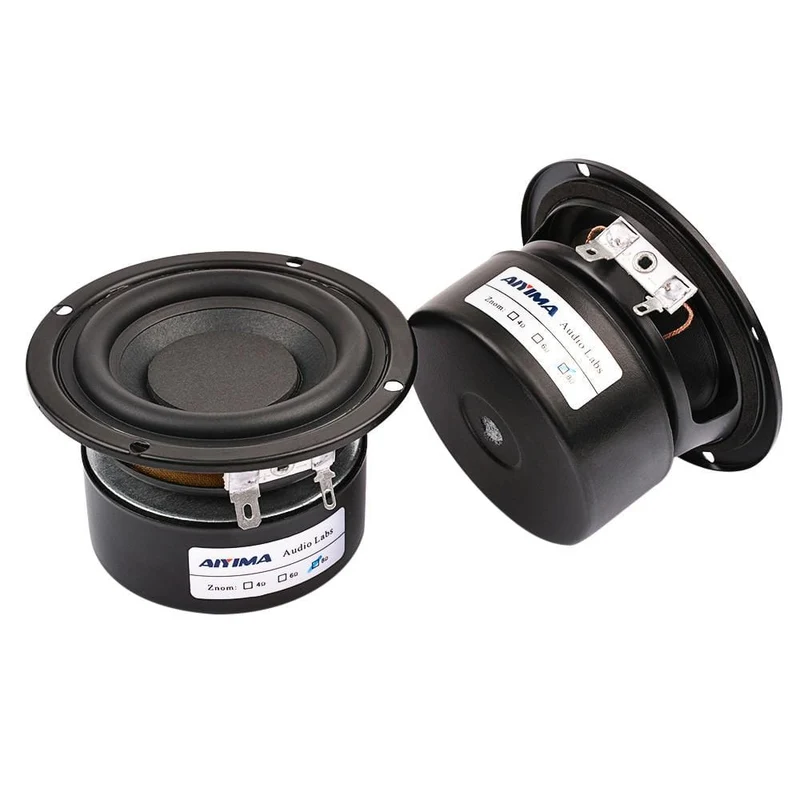 AIYIMA 2Pcs 3 Zoll Subwoofer Audio Lautsprecher Fahrer 4 8 Ohm 25W Tragbare Hifi Stereo Lautsprecher Woofer Lautsprecher horn