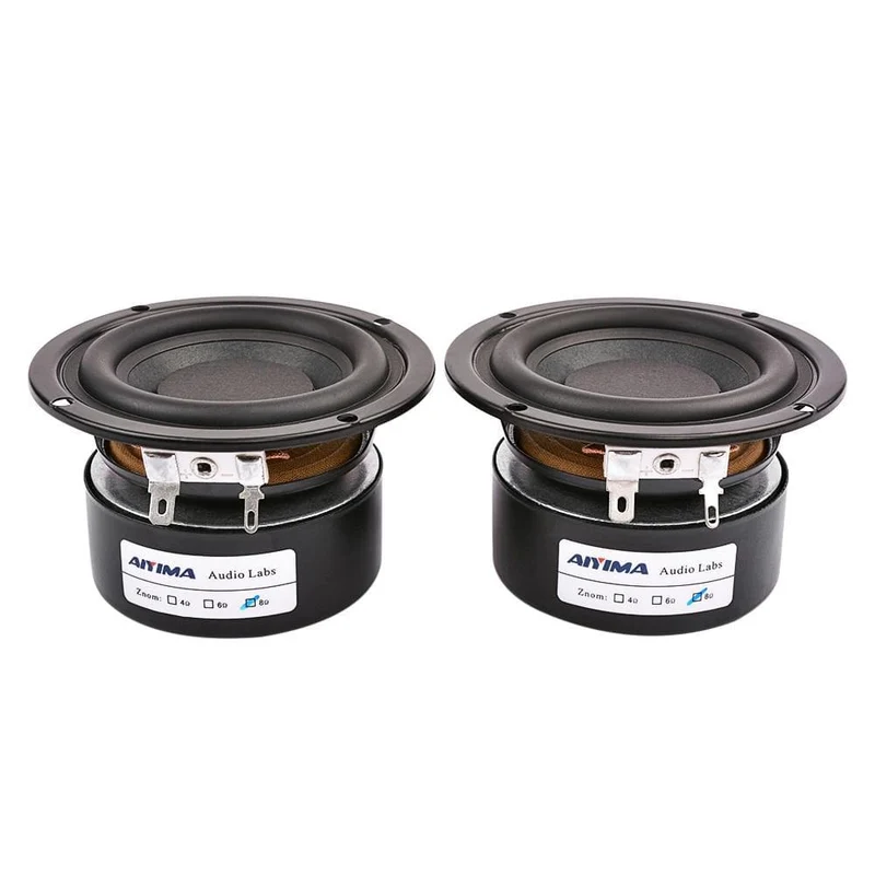 AIYIMA 2Pcs 3 Zoll Subwoofer Audio Lautsprecher Fahrer 4 8 Ohm 25W Tragbare Hifi Stereo Lautsprecher Woofer Lautsprecher horn