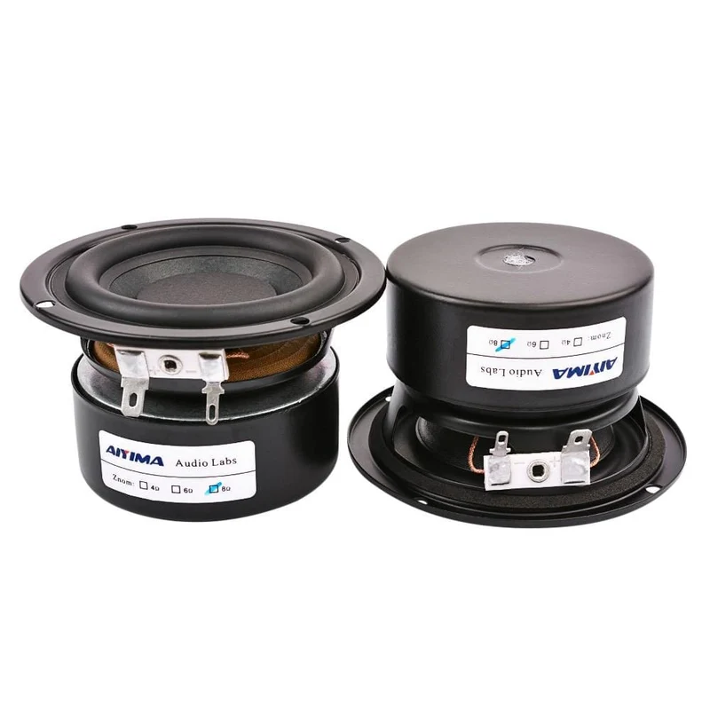 AIYIMA 2Pcs 3 Zoll Subwoofer Audio Lautsprecher Fahrer 4 8 Ohm 25W Tragbare Hifi Stereo Lautsprecher Woofer Lautsprecher horn