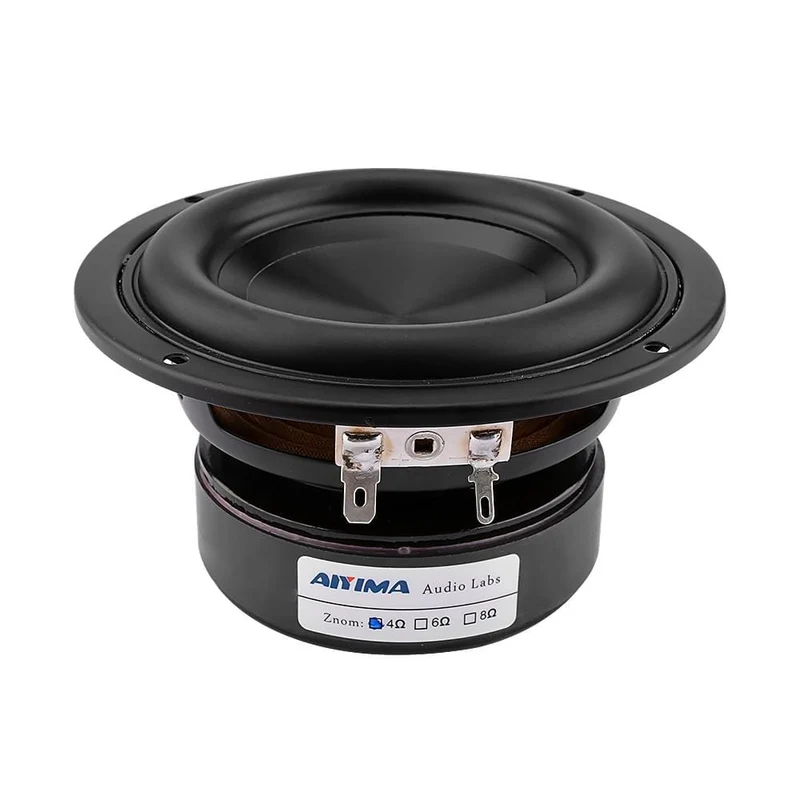 AIYIMA 1Pcs 4 Zoll Woofer Lautsprecher Fahrer Hifi 4 8 ​​Ohm 100W Bass Sound Lautsprecher Wasserdichte Subwoofer DIY sound Heimkino