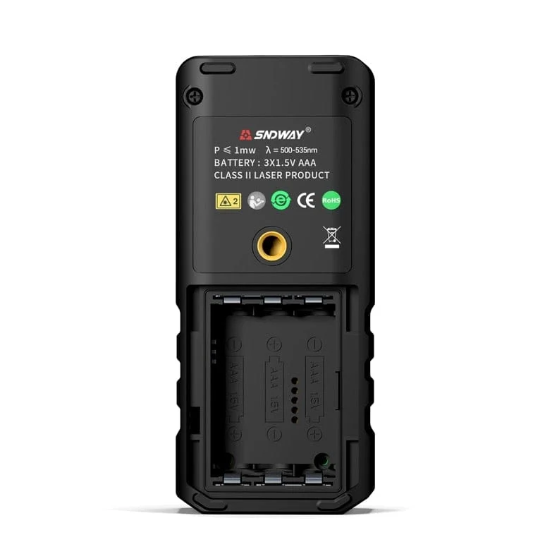 SNDWAY Laser-Entfernungsmesser Hochpräziser Roulette-Laser-Entfernungsmesser, der 40 m, 100 m, 120 m digitales Maßband-Entfernungsmesser misst