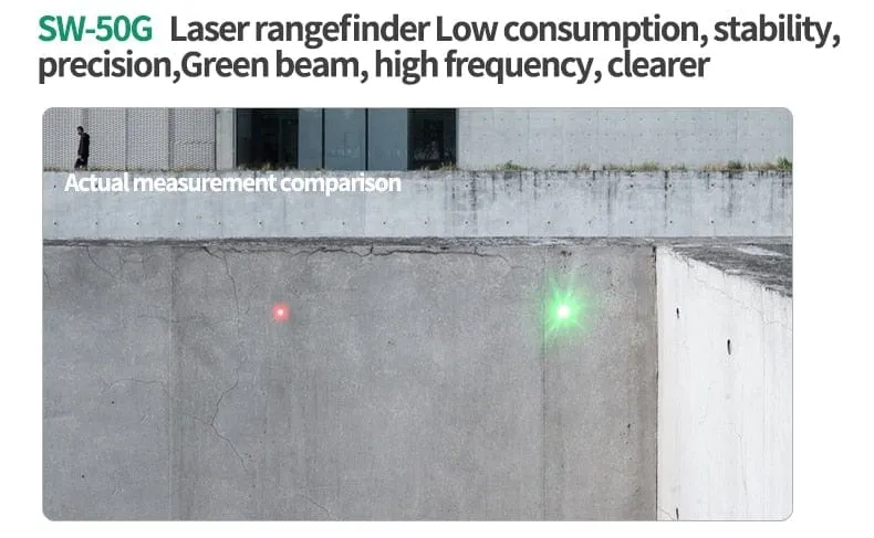SNDWAY Laser-Entfernungsmesser Hochpräziser Roulette-Laser-Entfernungsmesser, der 40 m, 100 m, 120 m digitales Maßband-Entfernungsmesser misst