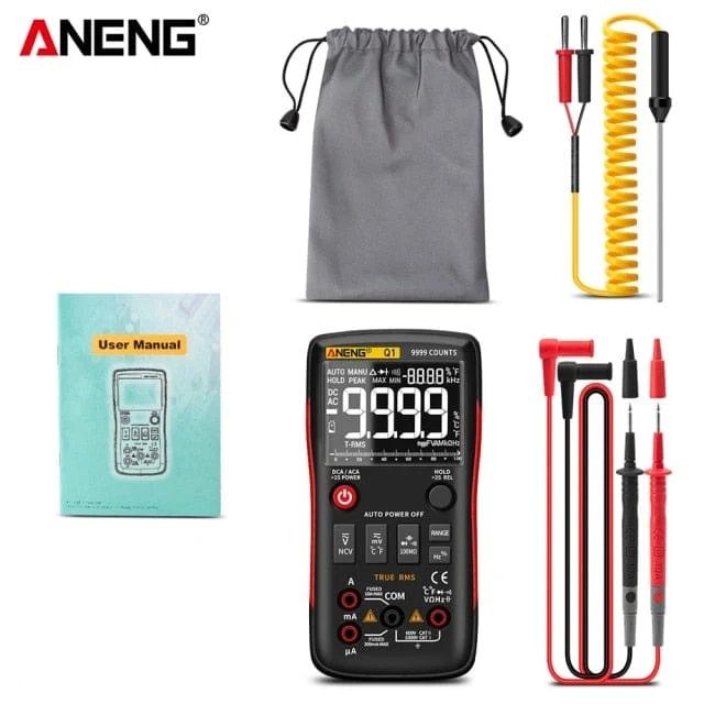 ANENG Q1 Digital Multimeter 9999 Analog Tester True RMS Professionelles Multimetro DIY Transistor Kondensator NCV Tester LCR Meter