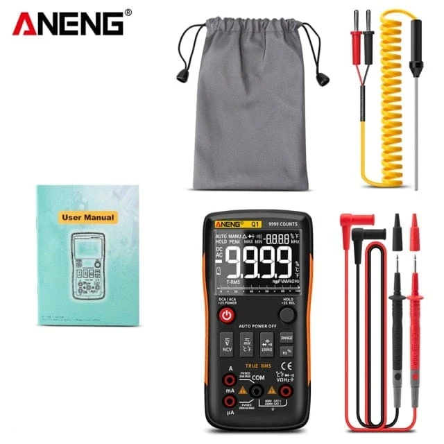 ANENG Q1 Digital Multimeter 9999 Analog Tester True RMS Professionelles Multimetro DIY Transistor Kondensator NCV Tester LCR Meter