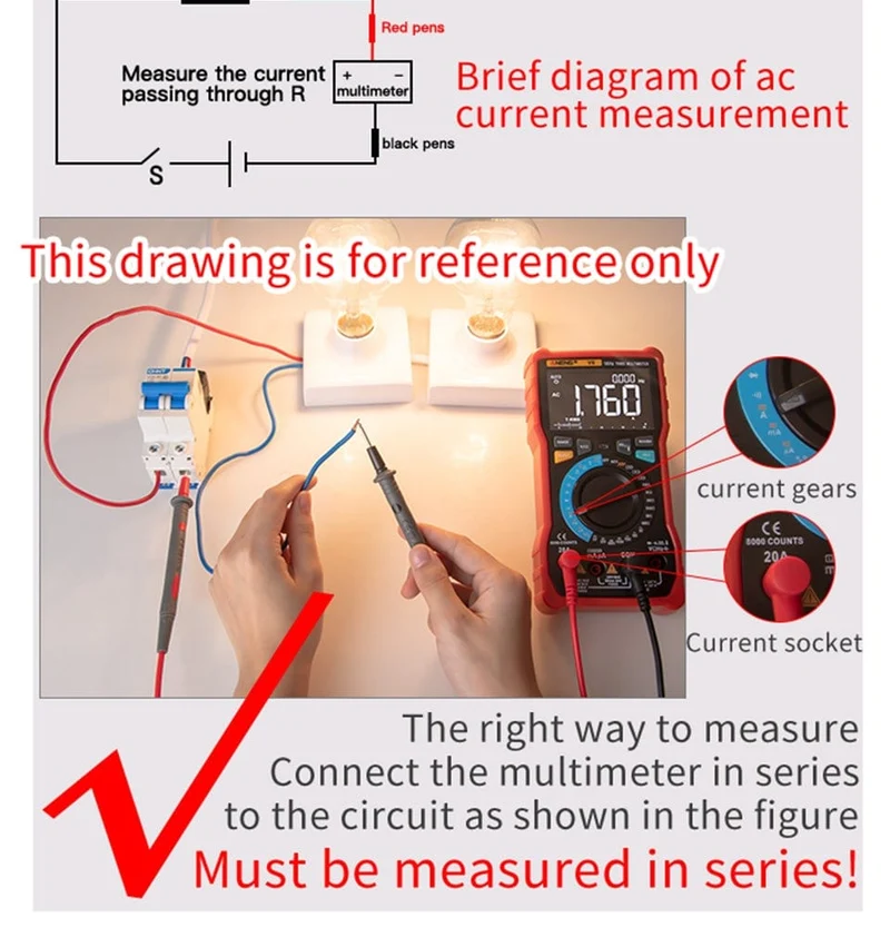 ANENG Q1 Digital Multimeter 9999 Analog Tester True RMS Professionelles Multimetro DIY Transistor Kondensator NCV Tester LCR Meter