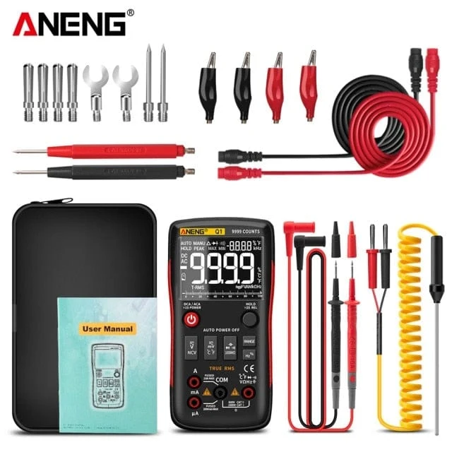 ANENG Q1 Digital Multimeter 9999 Analog Tester True RMS Professionelles Multimetro DIY Transistor Kondensator NCV Tester LCR Meter
