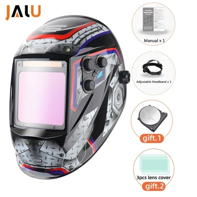 Professioneller Schweißschutzhelm, automatisch verdunkelnde Lötmaske, True-Color-Schweißerkappe, 4 Lichtbogensensoren für WIG, MIG, MMA