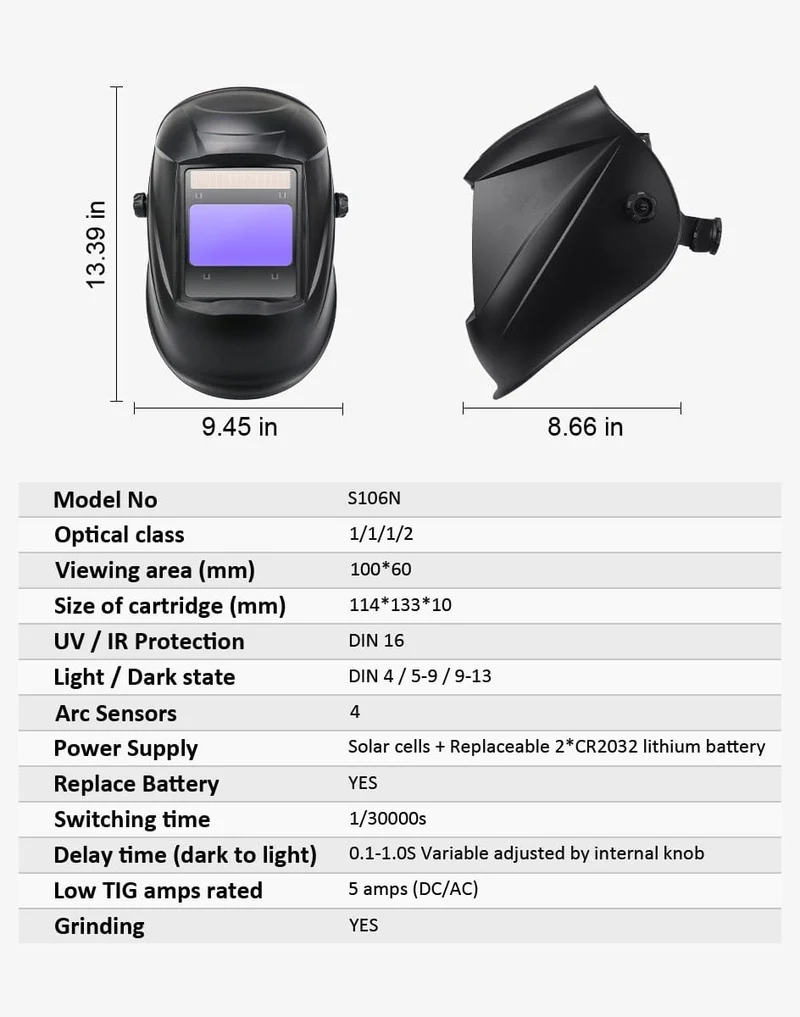 Professioneller Schweißschutzhelm, automatisch verdunkelnde Lötmaske, True-Color-Schweißerkappe, 4 Lichtbogensensoren für WIG, MIG, MMA