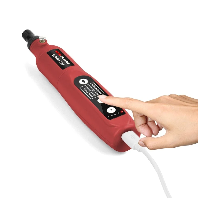 NEWACALOX Mini-Schleifmaschine mit variabler Geschwindigkeit und USB-Aufladung, Rotationswerkzeug-Set, Schleifset mit 126-teiligem Gravurzubehör-Set