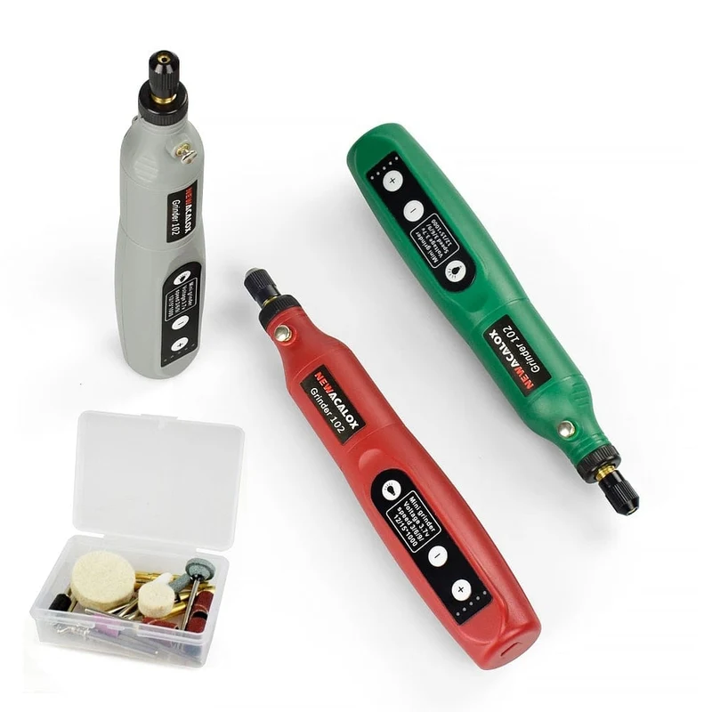 NEWACALOX Mini-Schleifmaschine mit variabler Geschwindigkeit und USB-Aufladung, Rotationswerkzeug-Set, Schleifset mit 126-teiligem Gravurzubehör-Set
