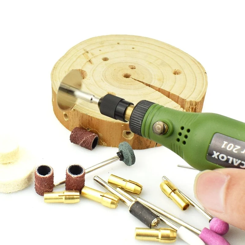 NEWACALOX Mini-Schleifmaschine mit variabler Geschwindigkeit und USB-Aufladung, Rotationswerkzeug-Set, Schleifset mit 126-teiligem Gravurzubehör-Set