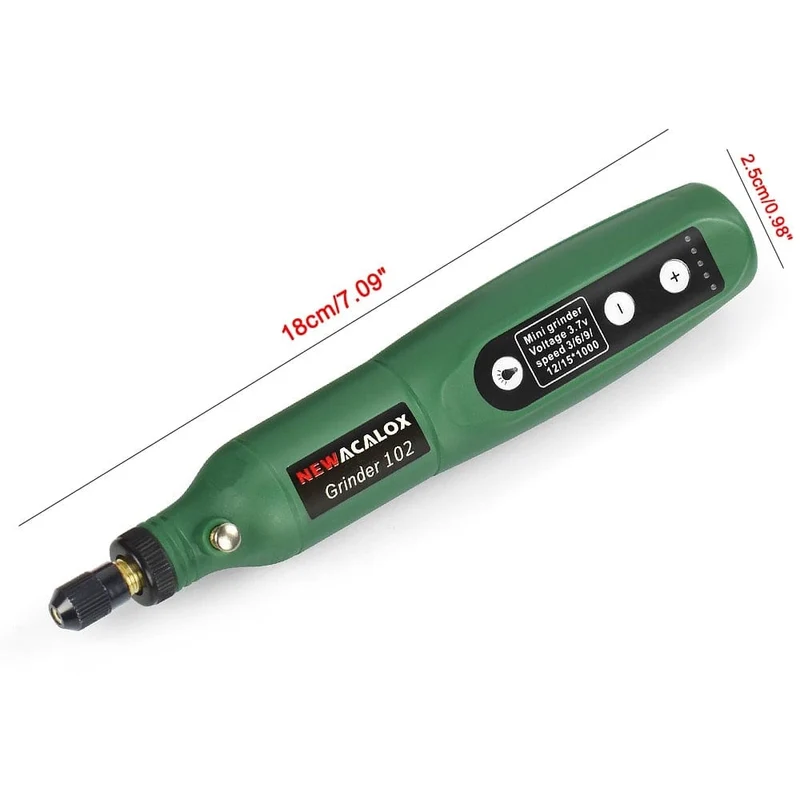 NEWACALOX Mini-Schleifmaschine mit variabler Geschwindigkeit und USB-Aufladung, Rotationswerkzeug-Set, Schleifset mit 126-teiligem Gravurzubehör-Set