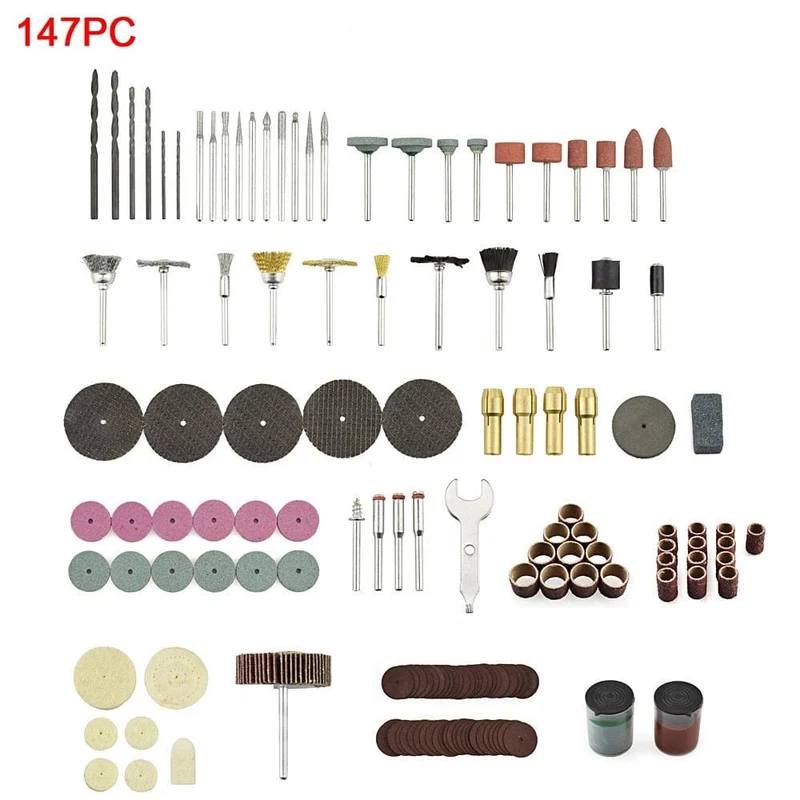 NEWACALOX Mini-Schleifmaschine mit variabler Geschwindigkeit und USB-Aufladung, Rotationswerkzeug-Set, Schleifset mit 126-teiligem Gravurzubehör-Set