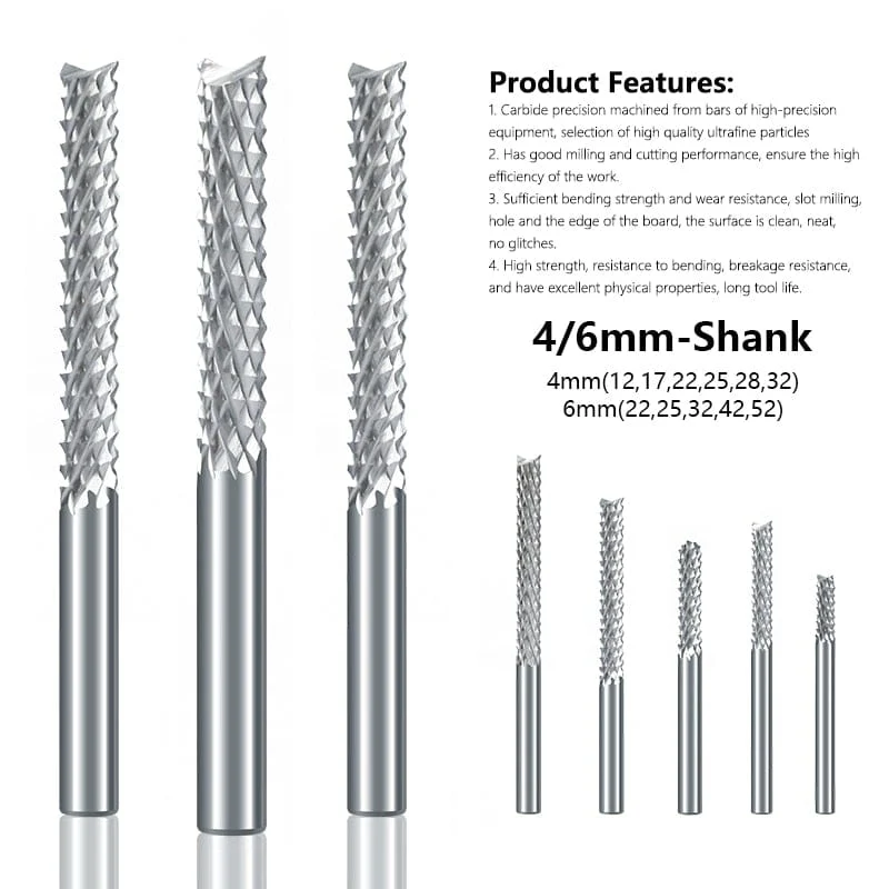 XCAN Fräser 3.175/4/6 mm Schaft Maisschaftfräser CNC-Fräser PCB Maschinenfräswerkzeug