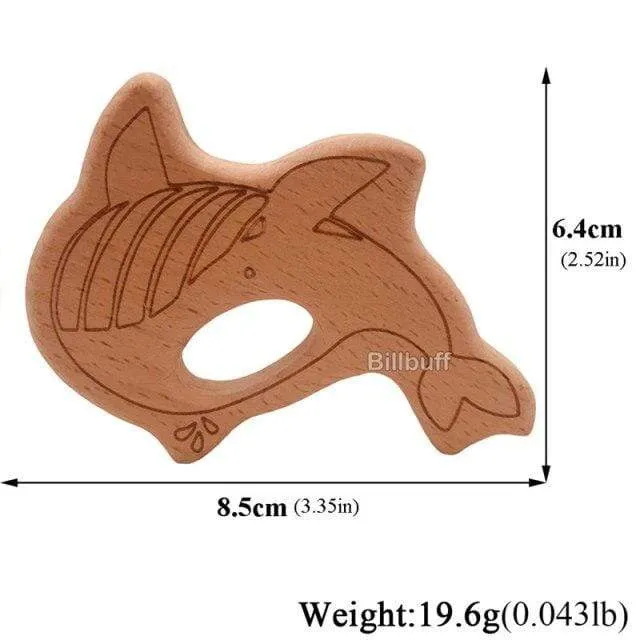 Heißer Baby Beißring Holz Tier Schnuller Anhänger Blätter Buche Eichhörnchen Nagetier Baby Gym Zubehör Zahn Anhänger Pflege Spielzeug Geschenk