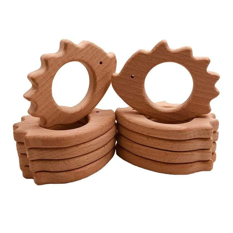 Heißer Baby Beißring Holz Tier Schnuller Anhänger Blätter Buche Eichhörnchen Nagetier Baby Gym Zubehör Zahn Anhänger Pflege Spielzeug Geschenk