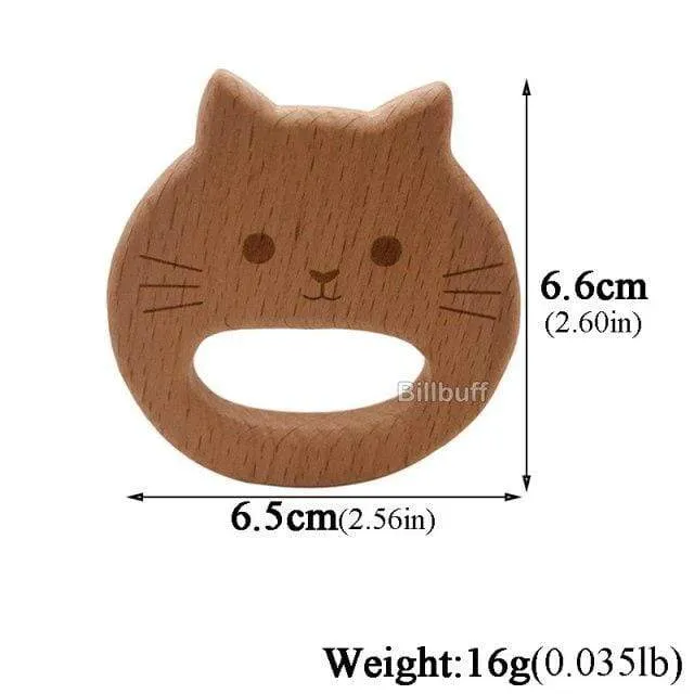 Heißer Baby Beißring Holz Tier Schnuller Anhänger Blätter Buche Eichhörnchen Nagetier Baby Gym Zubehör Zahn Anhänger Pflege Spielzeug Geschenk