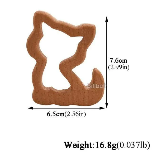 Heißer Baby Beißring Holz Tier Schnuller Anhänger Blätter Buche Eichhörnchen Nagetier Baby Gym Zubehör Zahn Anhänger Pflege Spielzeug Geschenk