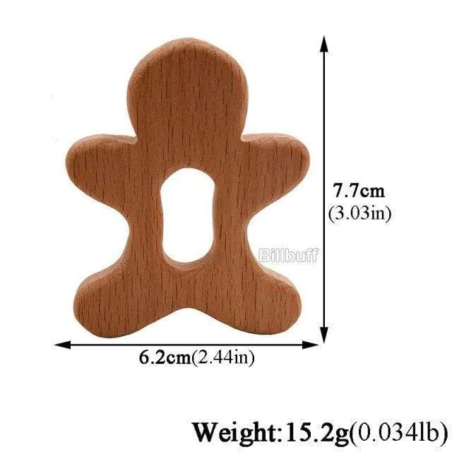 Heißer Baby Beißring Holz Tier Schnuller Anhänger Blätter Buche Eichhörnchen Nagetier Baby Gym Zubehör Zahn Anhänger Pflege Spielzeug Geschenk