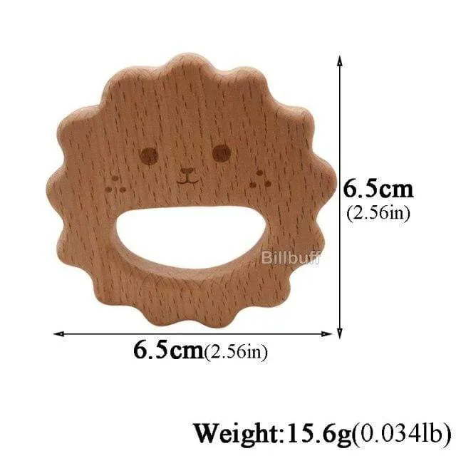 Heißer Baby Beißring Holz Tier Schnuller Anhänger Blätter Buche Eichhörnchen Nagetier Baby Gym Zubehör Zahn Anhänger Pflege Spielzeug Geschenk