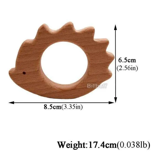 Heißer Baby Beißring Holz Tier Schnuller Anhänger Blätter Buche Eichhörnchen Nagetier Baby Gym Zubehör Zahn Anhänger Pflege Spielzeug Geschenk