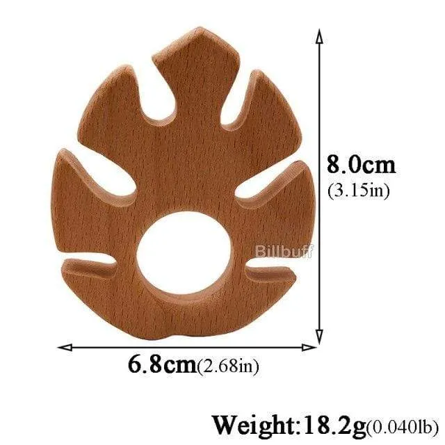 Heißer Baby Beißring Holz Tier Schnuller Anhänger Blätter Buche Eichhörnchen Nagetier Baby Gym Zubehör Zahn Anhänger Pflege Spielzeug Geschenk