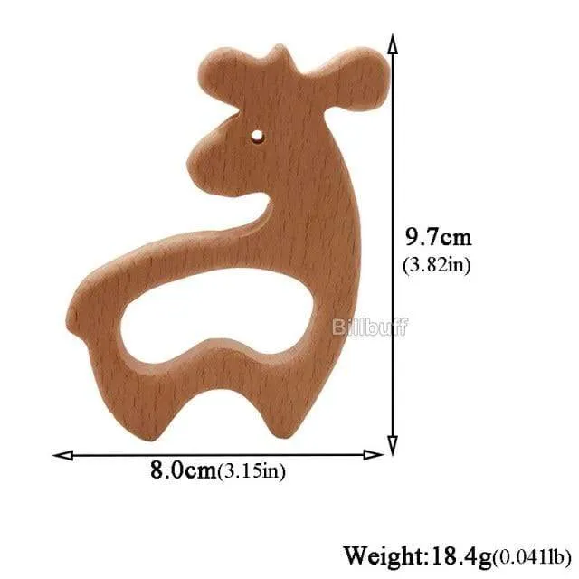 Heißer Baby Beißring Holz Tier Schnuller Anhänger Blätter Buche Eichhörnchen Nagetier Baby Gym Zubehör Zahn Anhänger Pflege Spielzeug Geschenk