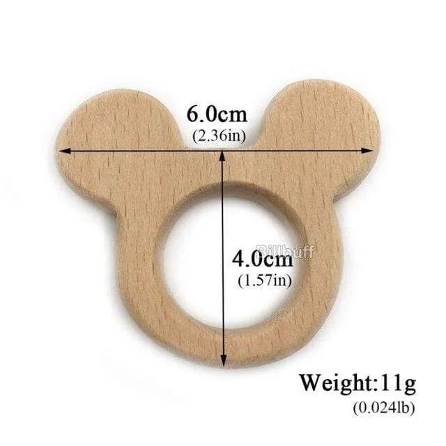 Heißer Baby Beißring Holz Tier Schnuller Anhänger Blätter Buche Eichhörnchen Nagetier Baby Gym Zubehör Zahn Anhänger Pflege Spielzeug Geschenk