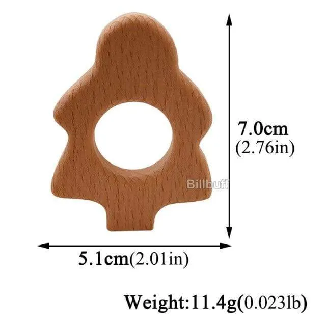 Heißer Baby Beißring Holz Tier Schnuller Anhänger Blätter Buche Eichhörnchen Nagetier Baby Gym Zubehör Zahn Anhänger Pflege Spielzeug Geschenk