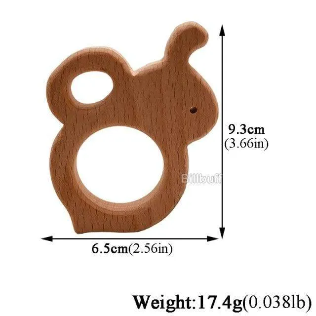 Heißer Baby Beißring Holz Tier Schnuller Anhänger Blätter Buche Eichhörnchen Nagetier Baby Gym Zubehör Zahn Anhänger Pflege Spielzeug Geschenk
