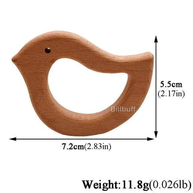 Heißer Baby Beißring Holz Tier Schnuller Anhänger Blätter Buche Eichhörnchen Nagetier Baby Gym Zubehör Zahn Anhänger Pflege Spielzeug Geschenk
