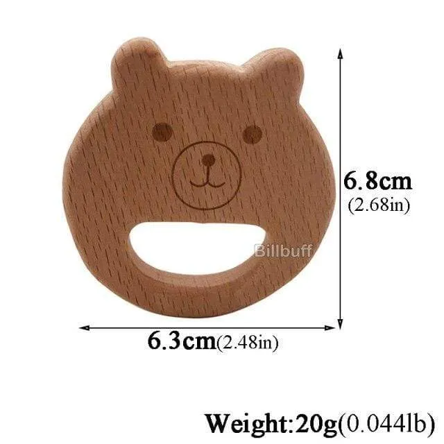 Heißer Baby Beißring Holz Tier Schnuller Anhänger Blätter Buche Eichhörnchen Nagetier Baby Gym Zubehör Zahn Anhänger Pflege Spielzeug Geschenk