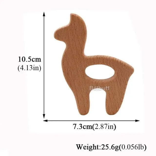 Heißer Baby Beißring Holz Tier Schnuller Anhänger Blätter Buche Eichhörnchen Nagetier Baby Gym Zubehör Zahn Anhänger Pflege Spielzeug Geschenk