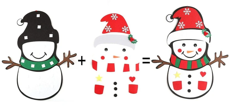 Baby Montessori Spielzeug 32 Stück DIY Filz Weihnachtsbaum Kleinkinder Beschäftigt Brett Weihnachtsbaum Geschenk für Junge Mädchen Tür Wand Ornament Dekorationen